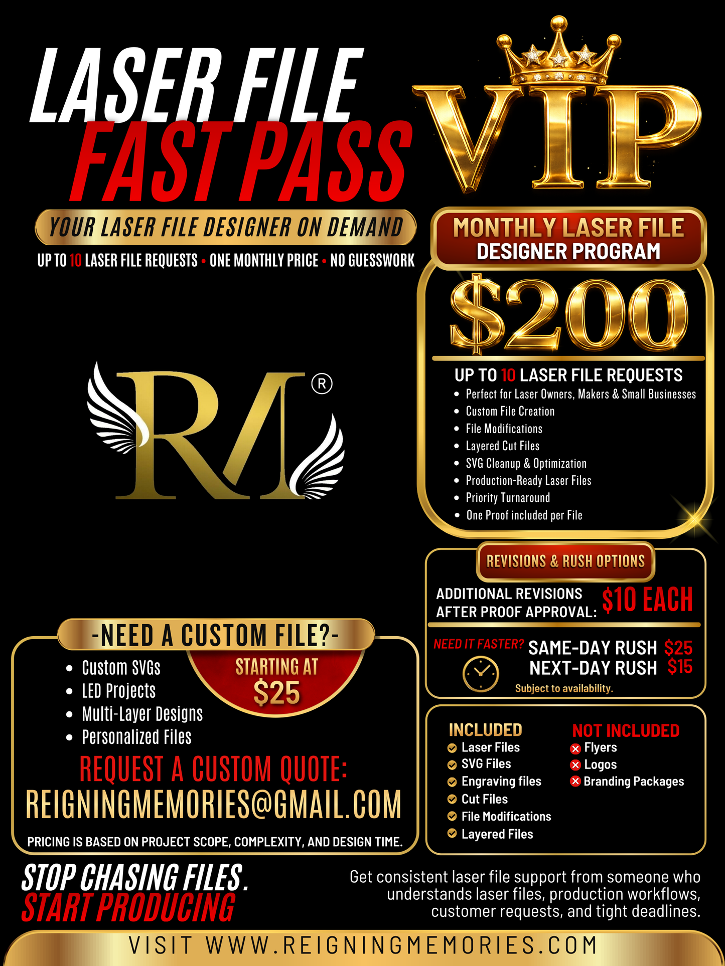 Laser File Fast Pass VIP