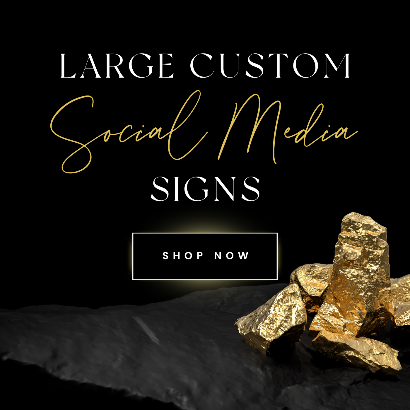 Large Custom Social Media Sign