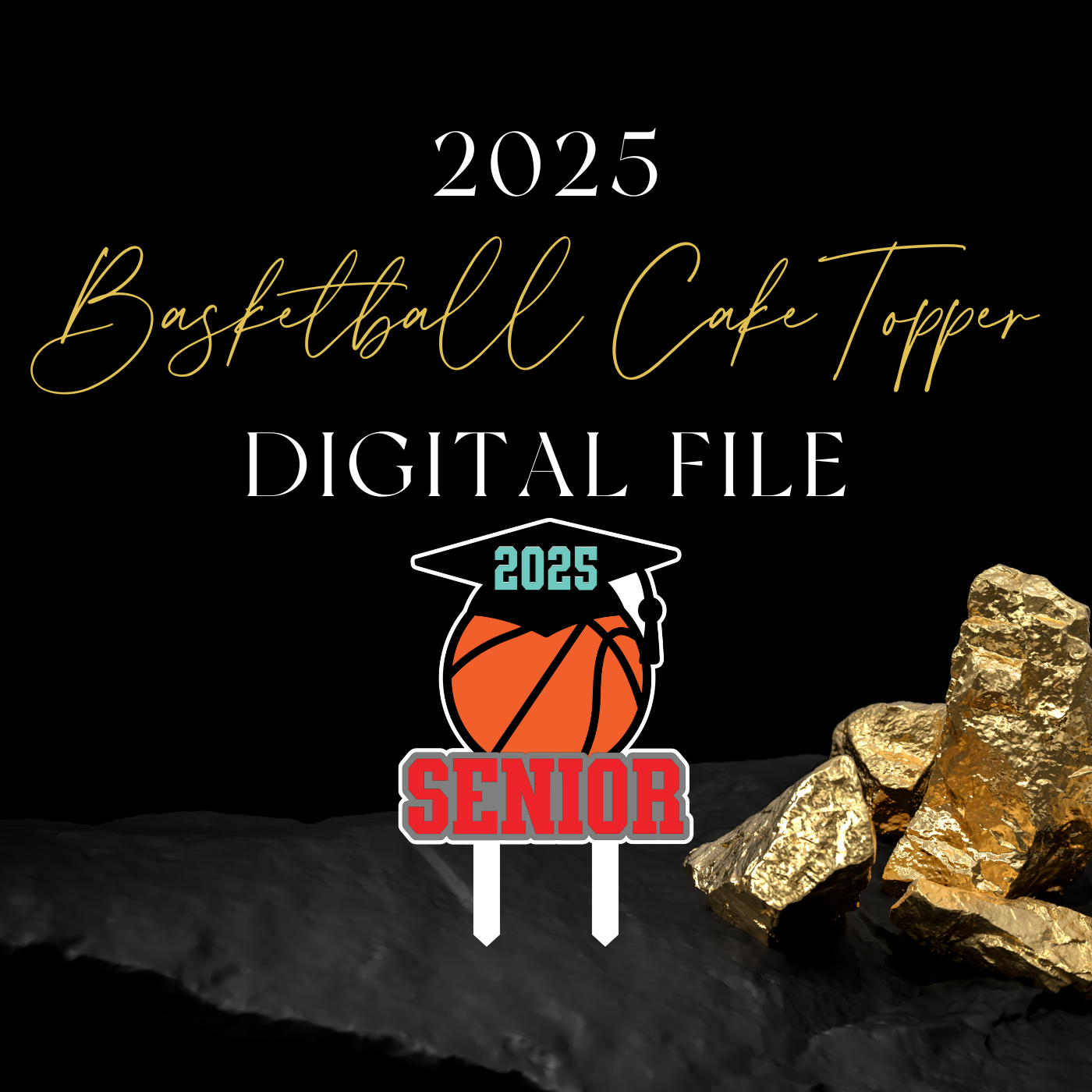 2025 Basketball Cake Topper