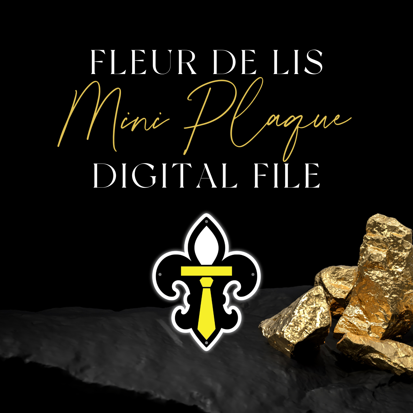Fleur de Lis Mini Plaque