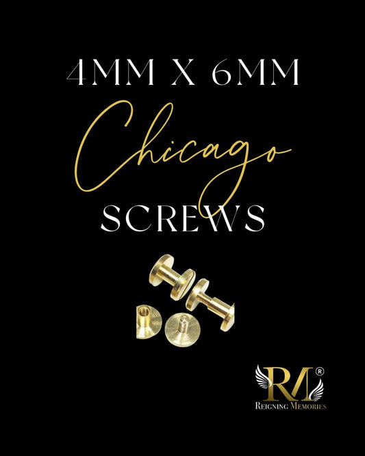 4mm x 6mm Gold Chicago Screws