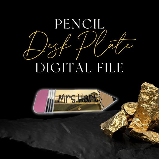 Pencil Desk Plate