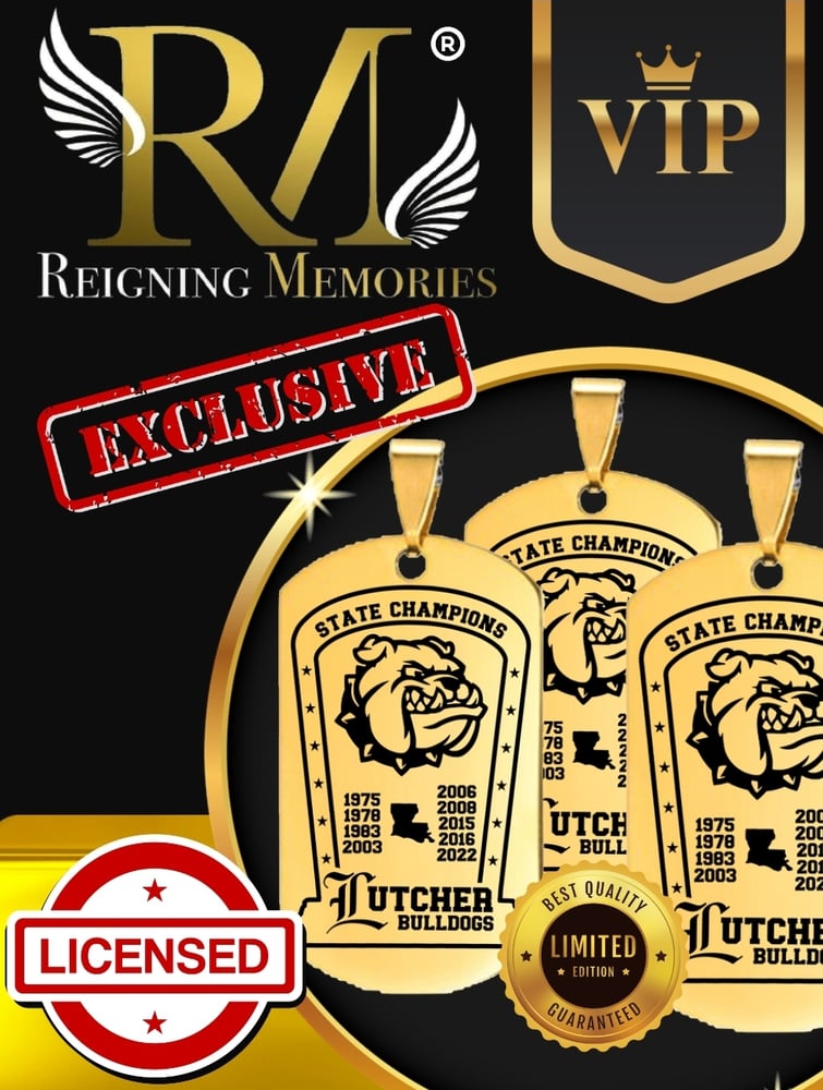 Lutcher Championship Dog Tags